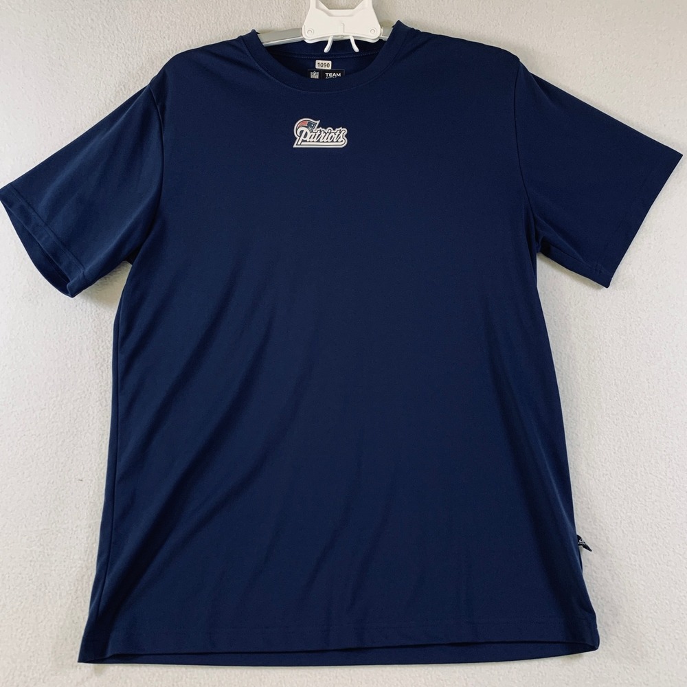 NFL New England Patriots Team Apparel Training T-Shirt Men's Short Sleeve Navy L